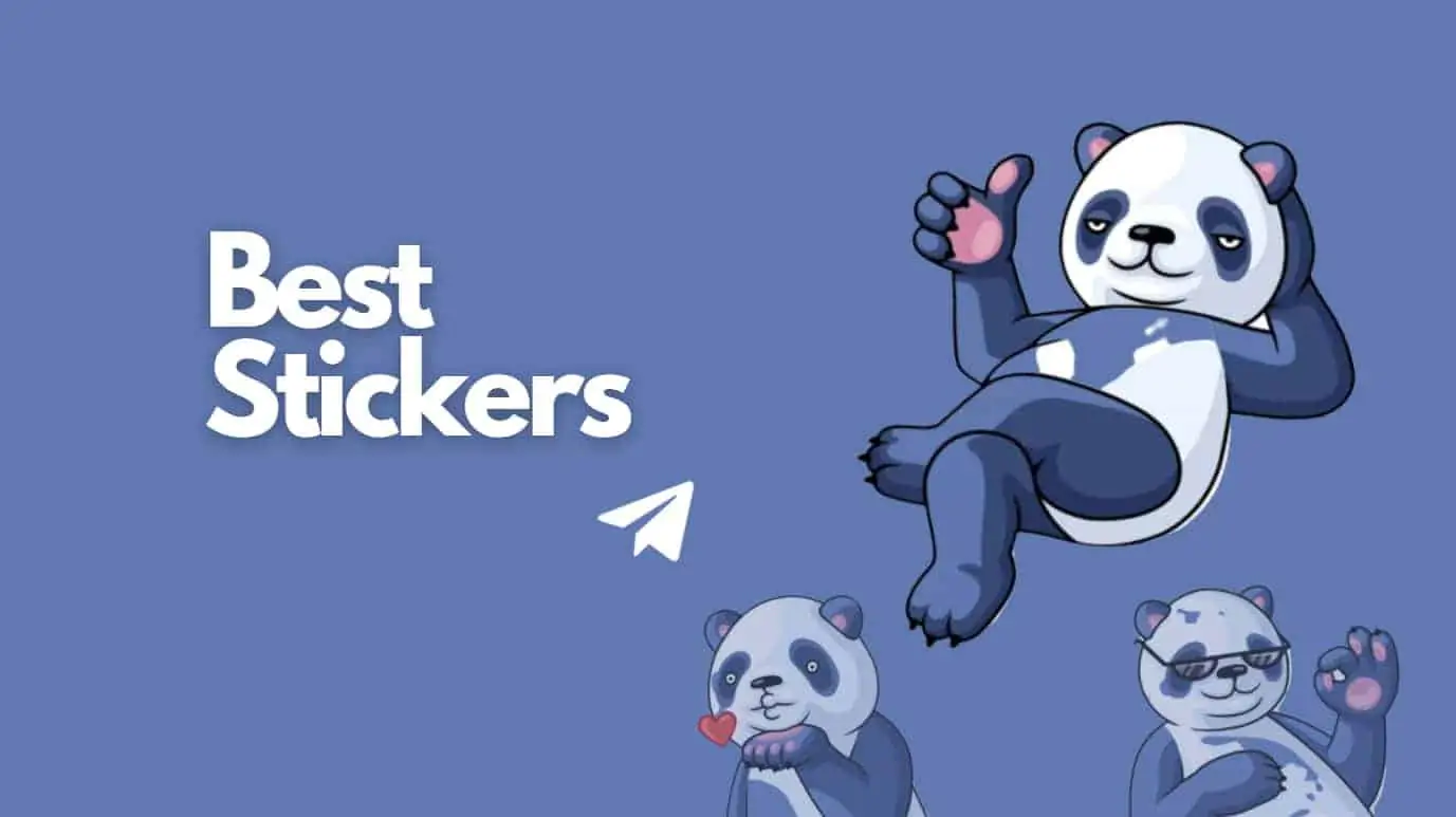 Best telegram stickers tag and three best panda stickers